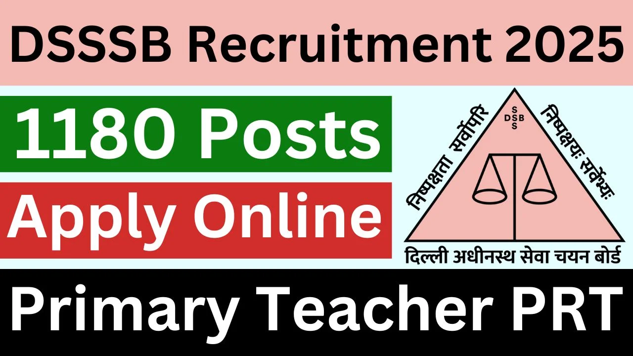 DSSSB PRT Recruitment 2025