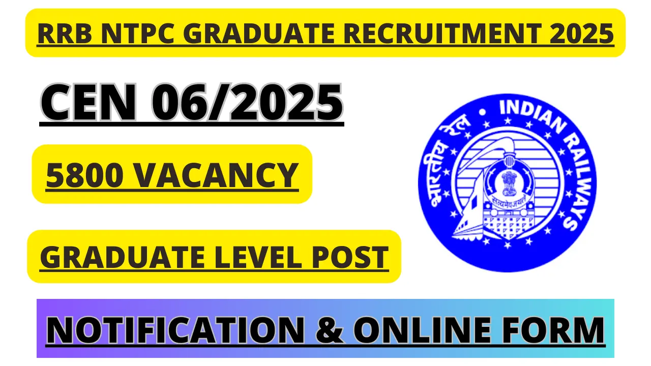 RRB NTPC Graduate CEN 06/2025 Recruitment